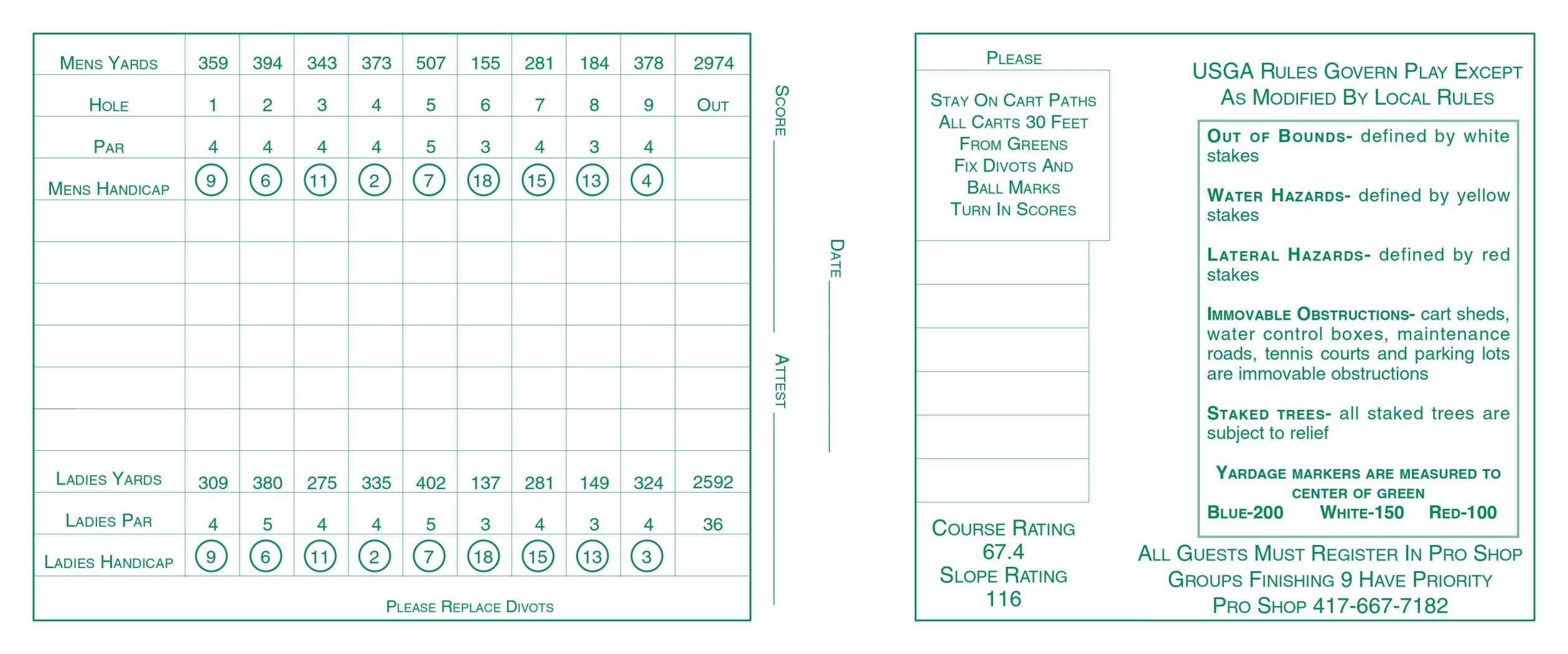 Golf Score Cards 2009 images 0 (2)